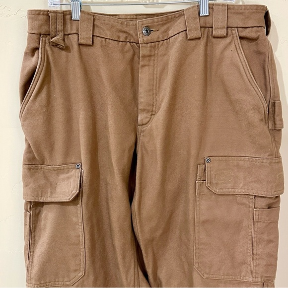 NEW Duluth Trading Co Fire Hose Fleece lined Relaxed Pants Brown 38x34 - Picture 5 of 10